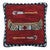 Canoe Trip Hooked Pillow with Feather Insert