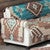 Mocha Turquoise Southwest Loveseat Cover