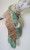 Authentic Longhorn Skull with Brindle Cowhide & Jade Glass