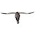 Authentic Longhorn Skull with Brindle Cowhide & Bronze Glass Bands
