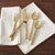 Square Handled Golden Forks - Set of 4