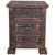 Leather Tooled Panel Nightstand Leather Tooled Panel Nightstand
