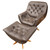 Brown Cowhide Dream Chair & Ottoman