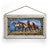 Over the Top Horses Stained Glass Art with White Frame