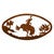 Bucking Bronco Metal Wall Art