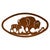 Bison Family Metal Wall Art