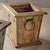 Southwestern Wood Waste Basket - White