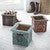 Southwestern Wood Storage Bin - Turquoise