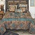 Turquoise Star & Barbed Wire Quilt Bed Set - Queen