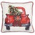 Old Red Truck Holiday Pillow