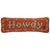 Orange Howdy Hooked Wool Rectangle Pillow