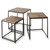 Nesting Dark Wood Side Tables - Set of 3