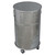 Metal Barrel Side Table - Silver