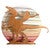 Sunset T-Rex Cowboy Cutout Wall Art