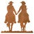 Cowboy Couple Cutout Wall Art