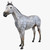 Western Stallion Decorative Statue - Gray