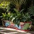 Blue Flower Oval Planter