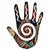 Swirl Hand Metal Wall Art - 8 Inch