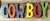 Cowboy Colorful Metal Art Sign