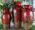 Fairhaven Pottery Vases (Set of 3) - Aged Red