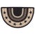 Black Lined Beacon Half-Round Rug