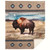 Watercolor Buffalo Sherpa Throw