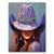 Purple Rhinestone Cowgirl Wall Art