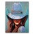 Blue Rhinestone Cowgirl Wall Art