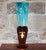 Turquoise Glass Cross Lamp
