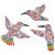 Mosaic Hummingbirds Multicolor - Set of 3
