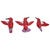 Mosaic Hummingbirds Red - Set of 3