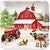 Festive Farmhouse Dessert Plates - Set of 4