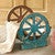 Western Wagon Wheel Turquoise Planter