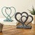 Turquoise Hearts Metal Tabletop Decor