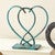 Turquoise Hearts Metal Tabletop Decor