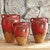 Red Sky Clay Vases - Set of 3