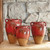 Red Sky Clay Vases - Set of 3