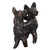 Western Dancing Dogs Clay Sculpture