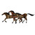 Range Riders Trio Wall Art - Brown