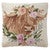Floral Highland Cow Hooked Pillow