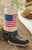 American Flag Cowboy Boot Shot Glass