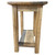 Denton Rough Sawn Live Edge End Table with Shelf