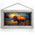Bison Sunset Stained Glass Art