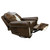 Frontiersman Swivel Recliner - Kodiak Bear Leather & Exotic Dark Cowhide