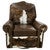 Frontiersman Swivel Recliner - Kodiak Bear Leather & Exotic Dark Cowhide