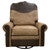 Frontiersman Swivel Recliner - Palio Camel Leather & Floral Bone Black Leather