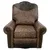 Frontiersman Swivel Recliner - Palio Rum Leather & Gator Rustic Walnut Leather