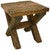 Sarasota Live Edge Side Table with Leather Insert