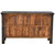 Outlaw Carved Wood Buffet with Beaten Metal Panels