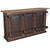 Excavator Wood Bar with Stone Top and Beaten Metal Inserts